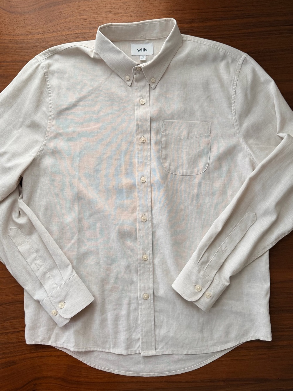 Wills Wrinkle Free Linen Shirt - Natural
